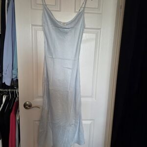 Elegant Light Blue Slip Dress
